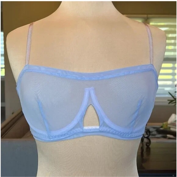 We Are Hah Other - NWT We Are HAH Free People Wired Bra 30-38C Periwinkle Sheer 32C 34C 36C 38C